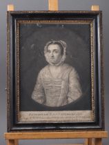 A collection of sixteen early to mid 18th century engravings and mezzotints, female portraits,