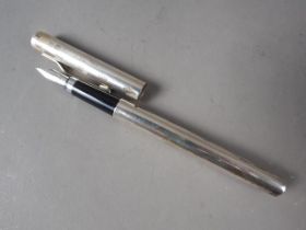 A solid silver fountain pen