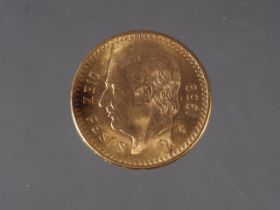 A Mexican 10 pesos gold coin, 8.3g