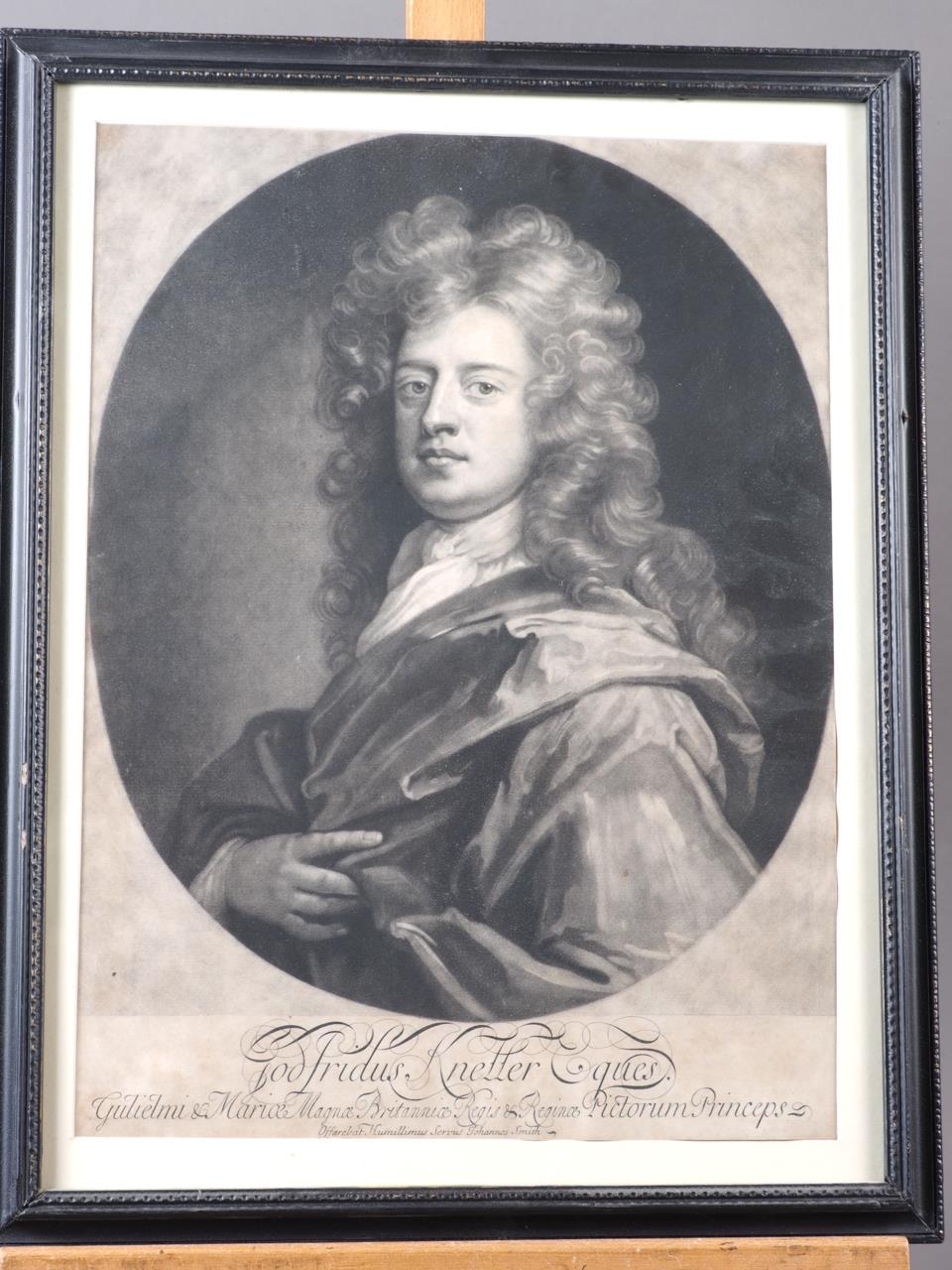 A collection of fifteen early to mid 18th century engravings and mezzotints, male portraits, in - Image 38 of 46