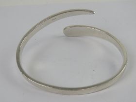 A substantial HM silver bangle - larger size for upper arm or forearm (slightly adjustable - approx