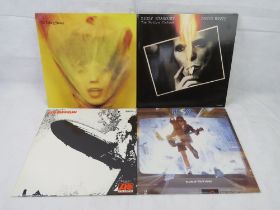 Records; David Bowie Ziggy Stardust, The Rolling Stones, ACDC Blow UP Your Video, and Led Zeppelin.