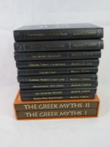 A set of Agatha Christie books together with a two volume book on mythology.
