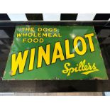 A vintage enamelled advertising sign for Winalot, approx 50 x 76cm (20 x 30").