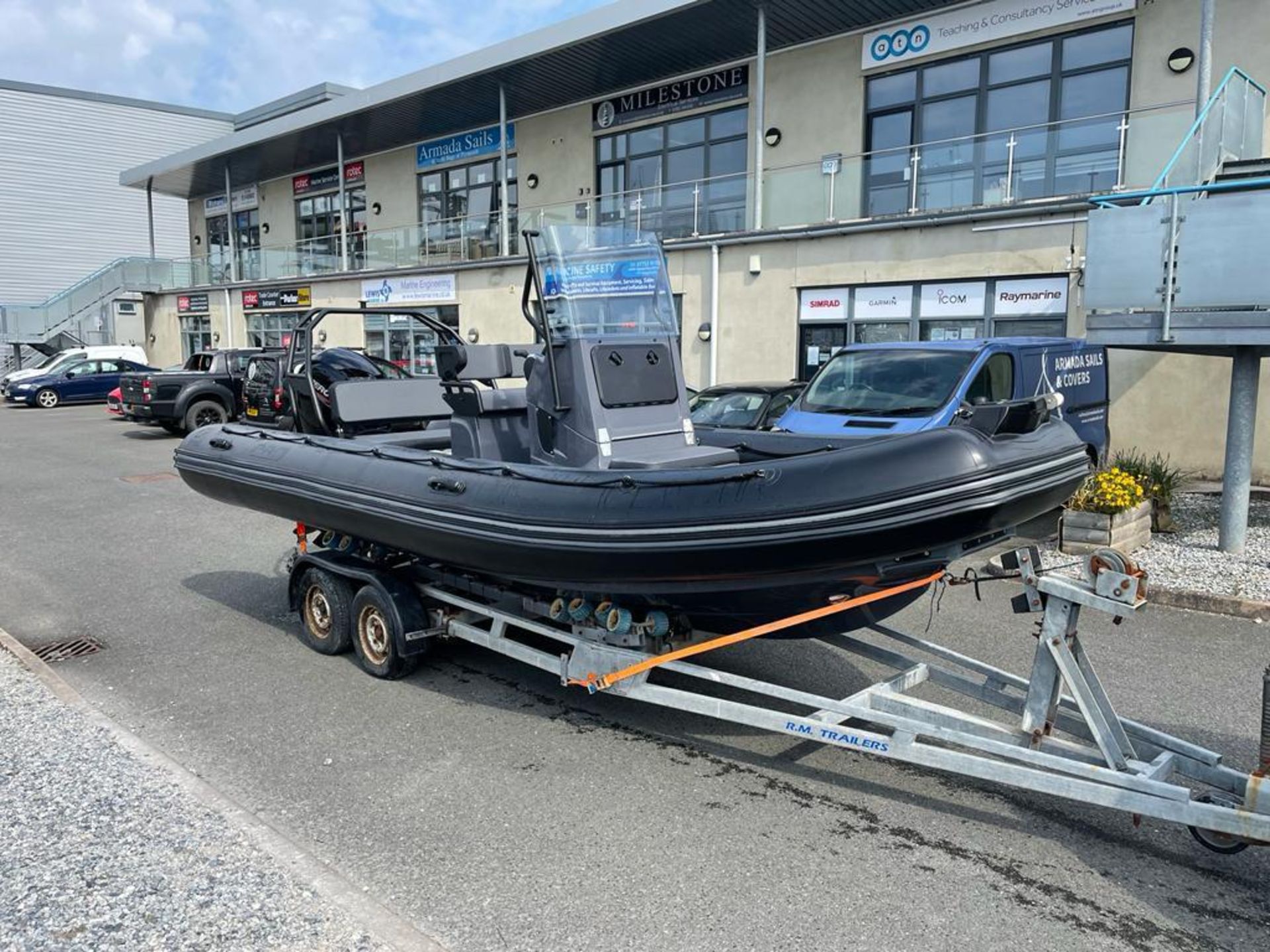 Zodiac 650 Pro rigid inflatable boat with Mercury 150 outboard engine. Includes road trailer. - Image 14 of 14