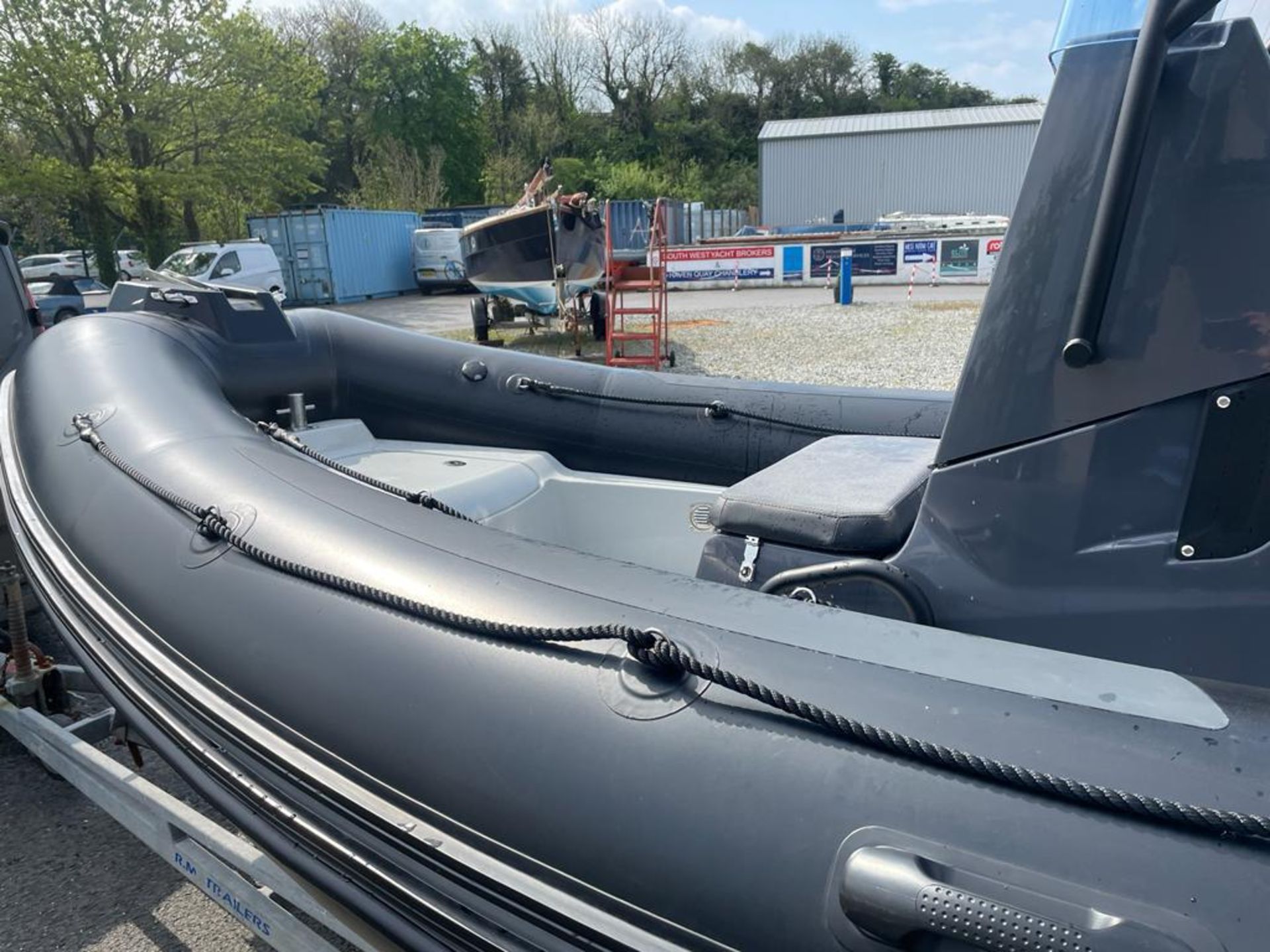 Zodiac 650 Pro rigid inflatable boat with Mercury 150 outboard engine. Includes road trailer. - Image 6 of 14