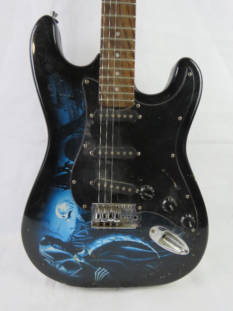 A Jaxville electric guitar with Grim Reaper design. - Image 2 of 4