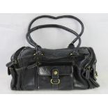 Tommy & Kate; a black leather handbag.