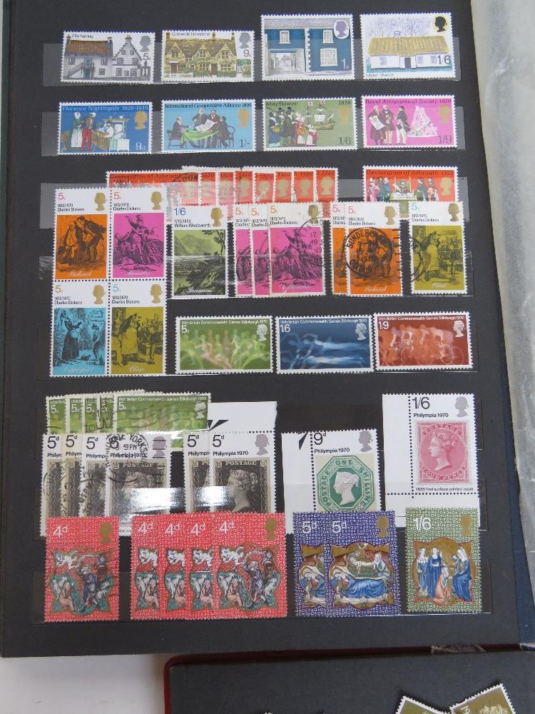 A quantity of assorted 20thC stamps within two albums.