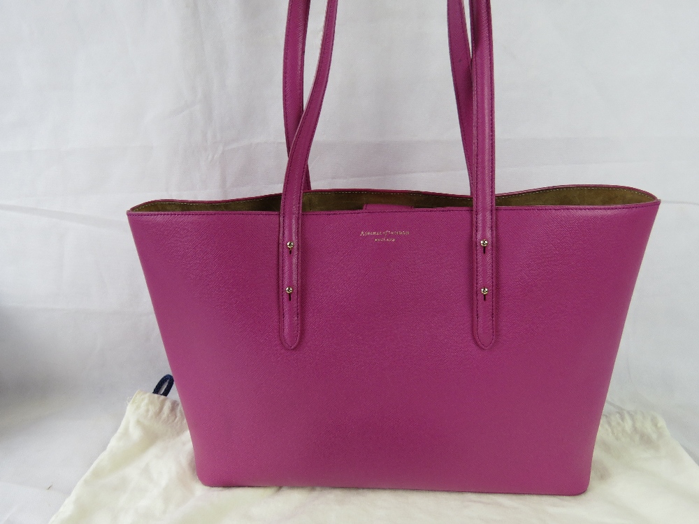 Aspinal of London, leather handbag in pink, with dust bag. - Image 2 of 4