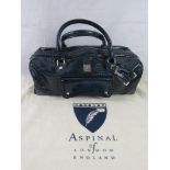 Aspinal of London, leather handbag in navy, with dust bag.