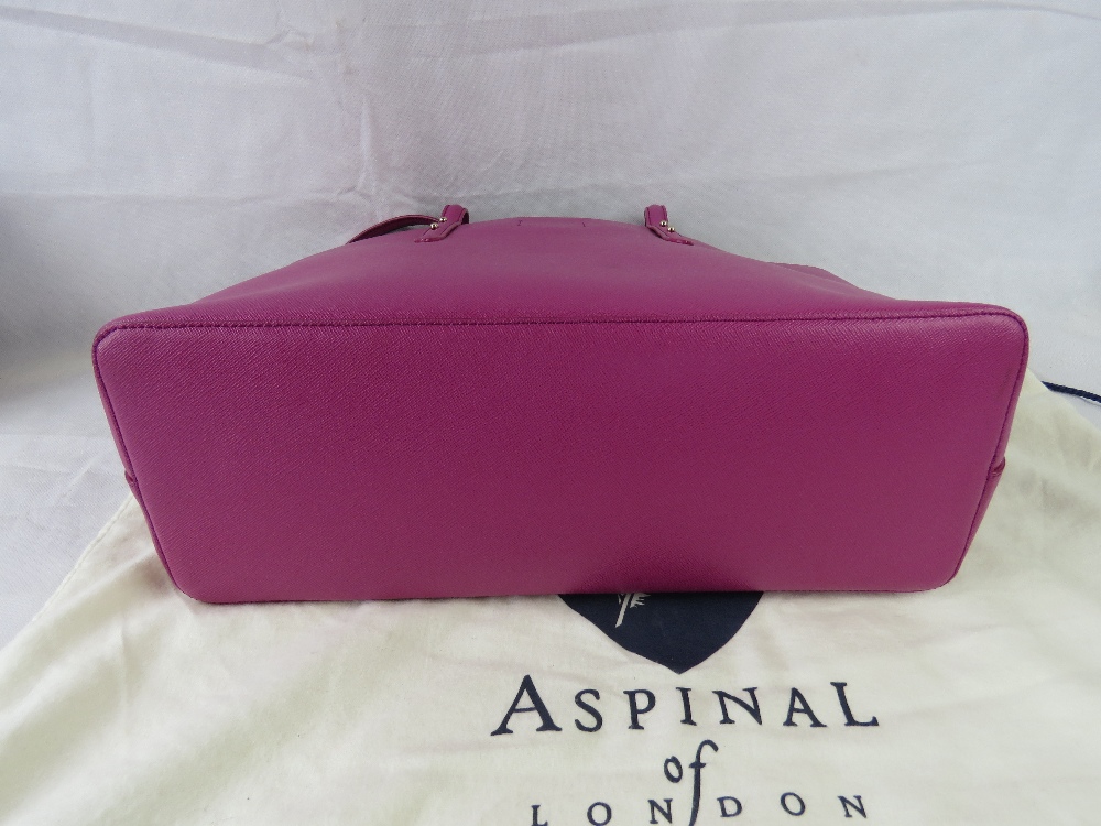 Aspinal of London, leather handbag in pink, with dust bag. - Image 4 of 4