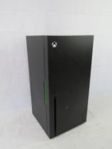 An Xbox themed mini fridge.
