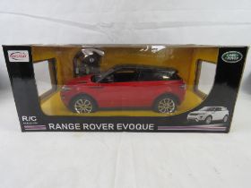 An RC Land Rover Range Rover Evoque with box, 1/14 scale.