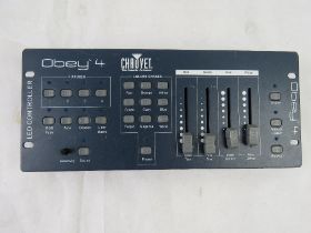 An Obey 4 Chauvet compact DMX controller for LED wash lights.