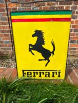 A vintage Ferrari illuminated light box.