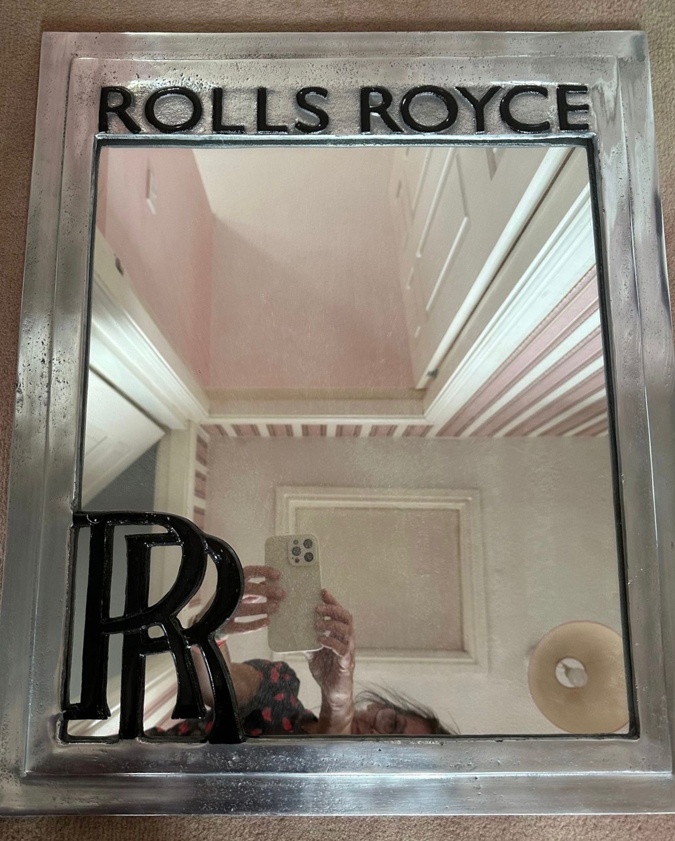 A contemporary cast aluminium Rolls Royc