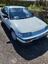 1989 Honda CRX with 17 service stamps and 12 months MOT