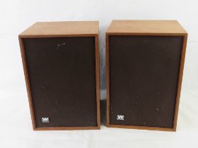 A pair of Warfdale speakers.