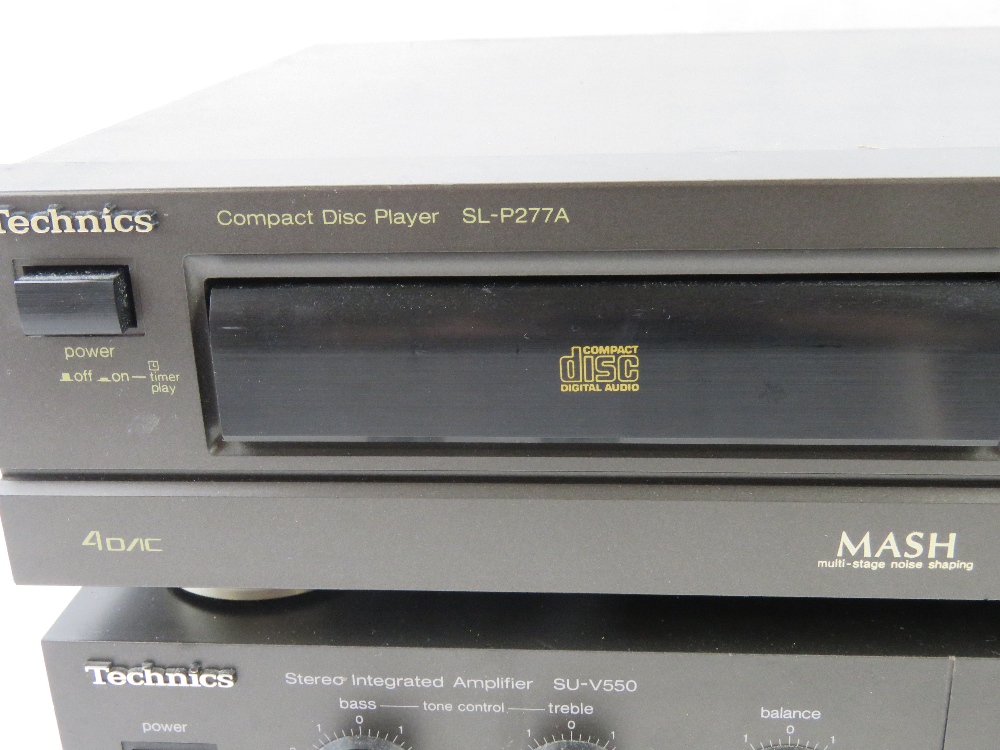 A Technics stacking compact disc player and amplifier. - Image 2 of 3