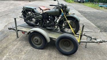 1943 Harley Davidson WLC 45 Military Motorbike with original road trailer - Ravishingly rare!