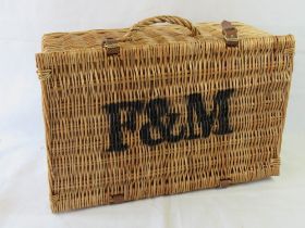 A Fortnum & Mason picnic basket, approx 50 x 35 x 25cm.