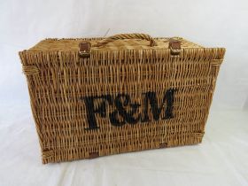 A Fortnum & Mason picnic basket, approx 50 x 35 x 25cm.