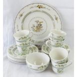 A quantity of Royal Doulton inc six trios and sugar bowl, non matching dinner plate.