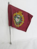 A High Sheriff of Surrey vehicle flag, hand painted on cloth.
