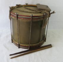 A Victorian military brass drum