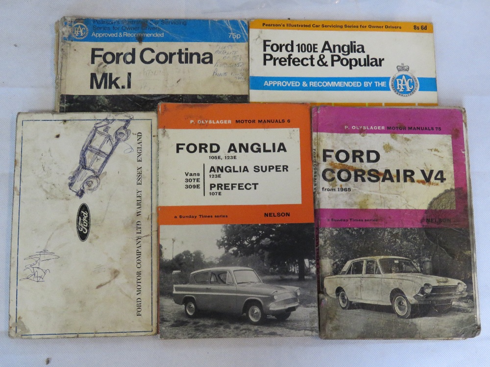 Five assorted Ford motor manuals