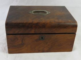 A 19th century jewellery box, interior for restoration, 30 x 22 x 15cm approx.