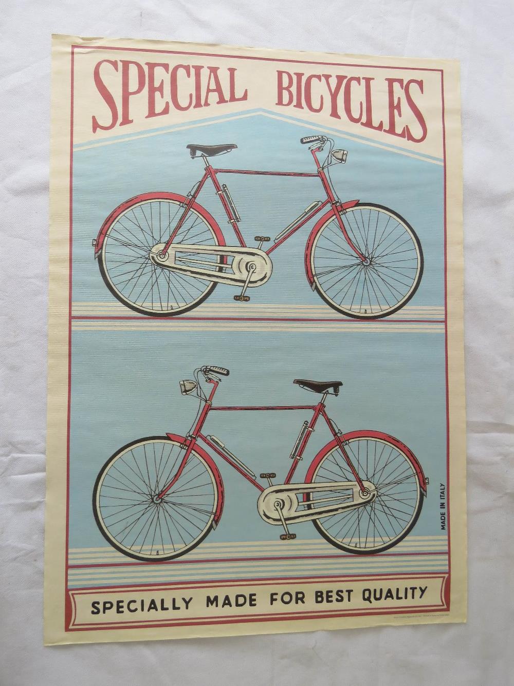 A vintage style Bicycle themed poster, 70 x 50cm.