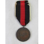 An Anschluss German Czech 1st October 1938 medal with ribbon.
