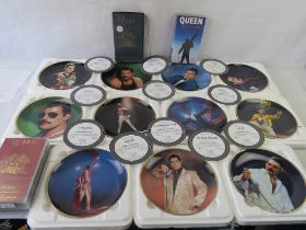 Eleven Freddie Mercury Danbury Mint special edition 8" diameter commemorative fine porcelain plates,