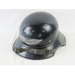 A WWII German RL2 39/42 Luftshutz helmet with liner.