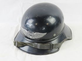 A WWII German RL2 39/42 Luftshutz helmet with liner.