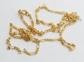 A 9ct gold chain necklace, hallmerked 375, 2.5g.