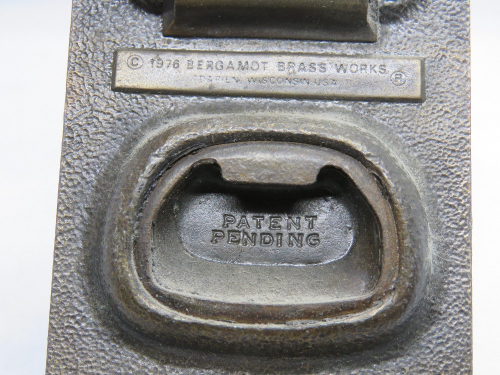 A c1970s 7Up bottle opener belt buckle made by Bergamot Brass Works Wisconsin USA. - Image 3 of 4