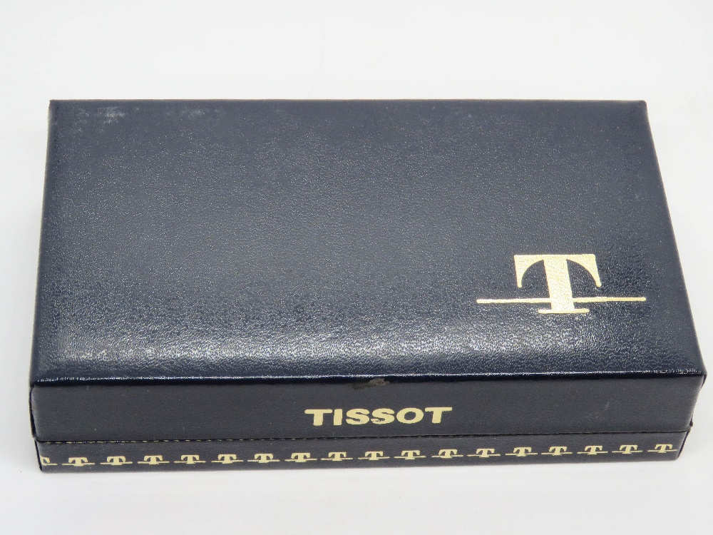 A 1960's 9ct gold Tissot ladies wristwatch on expanding Excalibur strap, within original box. - Image 4 of 4