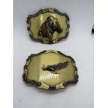 Two c1970s belt buckles by Raintree Buckle & Jewellery Inc, USA, a/f.