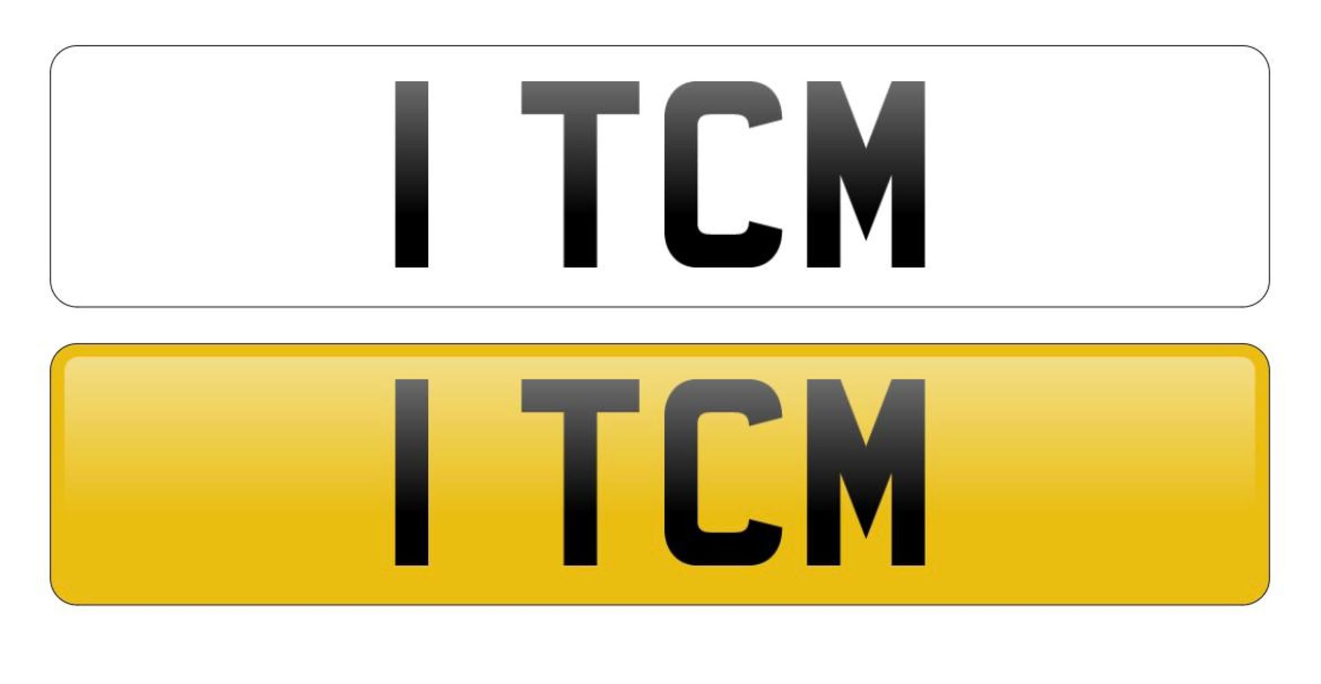 1 TCM vehicle registration plate on retention certificate.