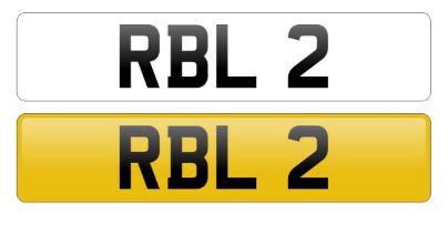RBL2 Registration Plate on retention