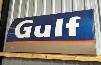 A contemporary Gulf Oil advertising sign, 61" x 26".