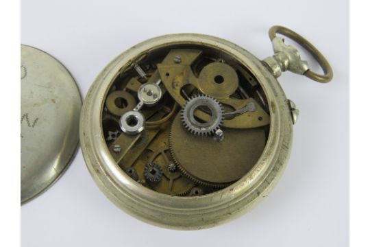 A La Campana open face pocket watch having blued steel hands, a/f. - Image 4 of 5