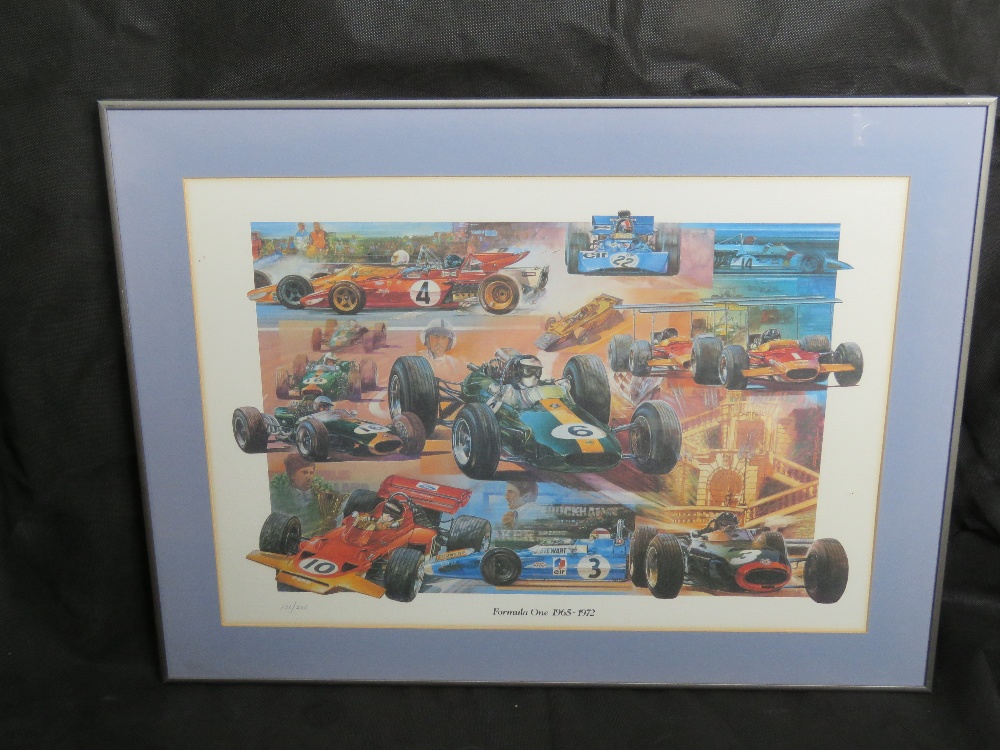 A set of five Jorge Garcia lithograph 'Formula One', framed and mounted limited edition prints, - Image 6 of 11