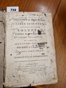 MATTHEW PRIOR, SOLOMON DE MUNDI VANITATE VOLUPTAS, BOOK TWO, 1743, LEATHER BOUND