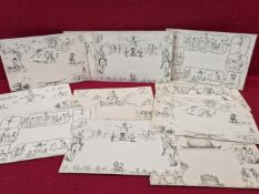 POSTAL HISTORY. A GROUP OF FOURTEEN FORES'S CARICATURE ENVELOPES TO INCLUDE 2 X FORES'S COACHING (