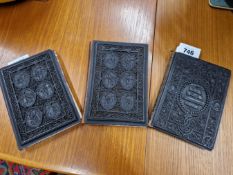 THREE GUTTA PERCHA BOUND BOOKS: THE MIRACLES OF OUR LORD, LONGMANS 1848, TWO VOLUMES TOGETHER WITH