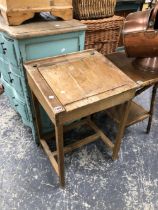 A RUSTIC PINE CHILDS DESK